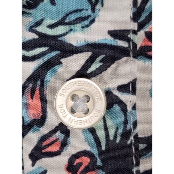 Southern Tide Women's Kambry Fluer Floral Printed Short Dress 3/4 Sleeve Sz‎ L - Picture 9 of 10